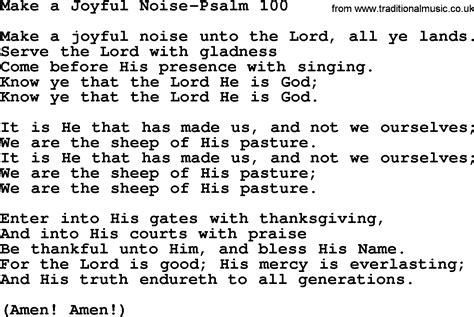 joyful noise songs lyrics.